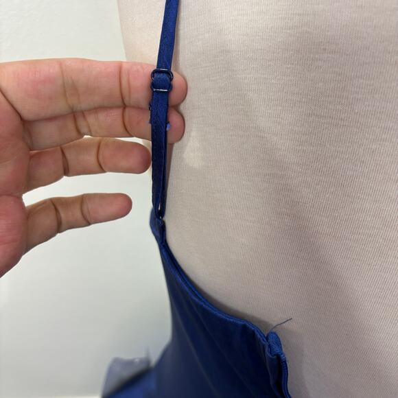 B Darlin Size 5/6 Dress Cocktail Hoco Prom Vintage Hi-Low Princess Taffeta Blue - Picture 10 of 16